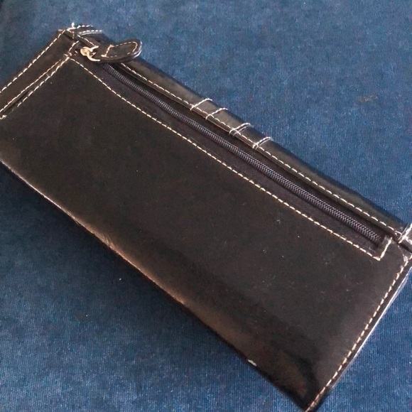 Large faux leather black wallet - Picture 3 of 3